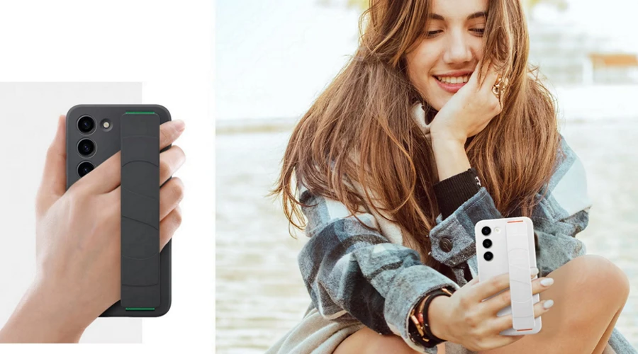 Etui Samsung Silicone Grip Case do Galaxy S23+ czarne