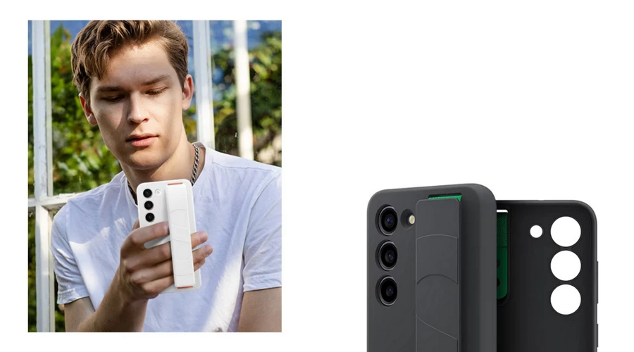 Etui Samsung Silicone Grip Case do Galaxy S23+ czarne