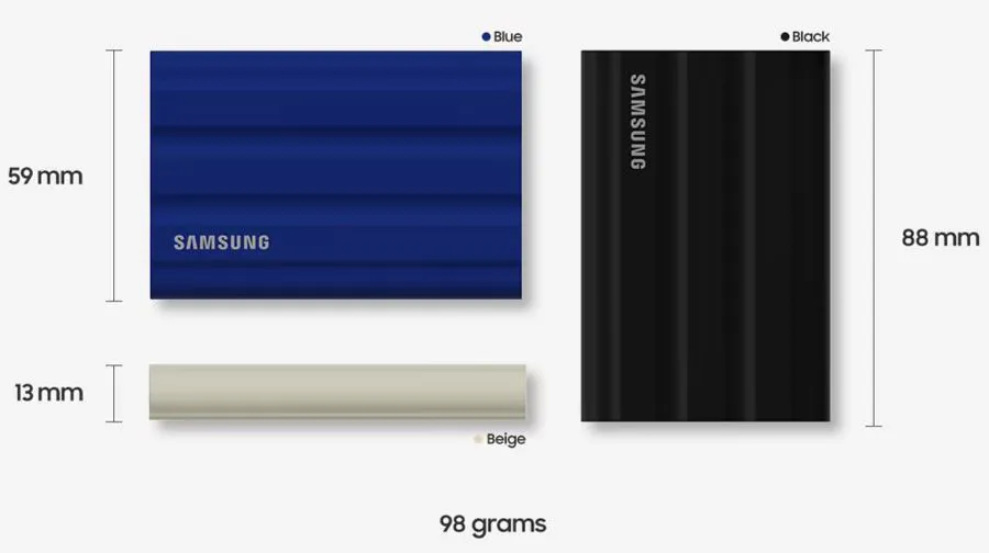 Dysk Samsung Portable SSD T7 Shield USB 3.2 1 TB beżowy