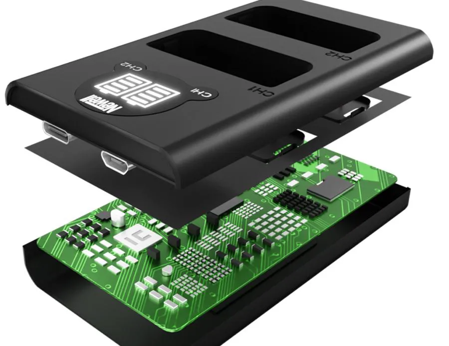 Zestaw ładowarka dwukanałowa Newell DL-USB-C i dwa akumulatory LP-E17