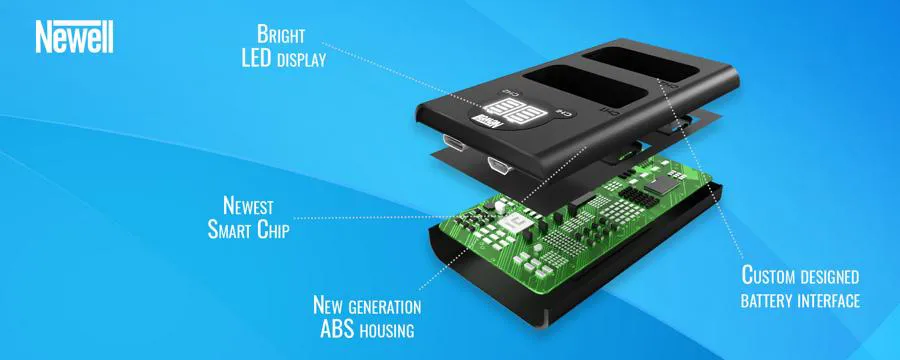 Ładowarka dwukanałowa Newell DL-USB-C do akumulatorów EN-EL25