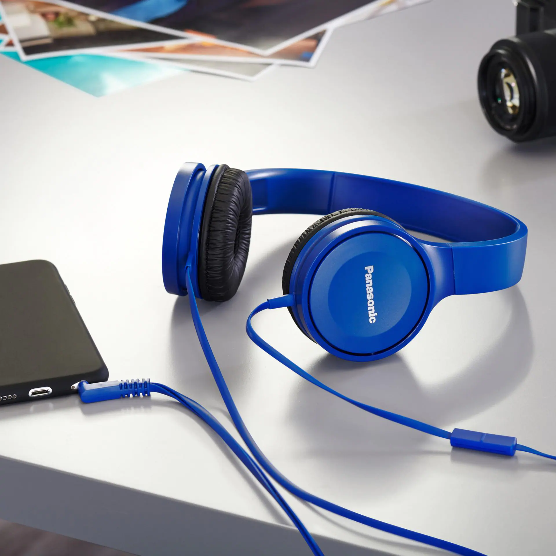 Słuchawki przewodowe Panasonic RP-HF100ME niebieskie