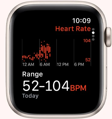 Apple Watch SE V2 GPS 44 mm koperta z aluminium w kolorze księżycowej poświaty z paskiem sportowym rozmiar S/M księżycowa poświata
