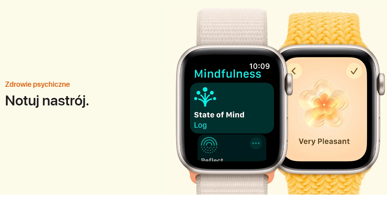 Apple Watch SE V2 GPS 40 mm koperta z aluminium w kolorze srebrnym z paskiem sportowym rozmiar M/L błękit burzy (2023)