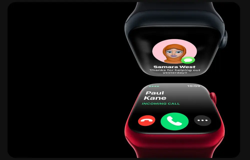 Apple Watch Series 8 GPS z kopertą 45 mm z aluminium w kolorze czerwonym z paskiem sportowym w kolorze czerwonym