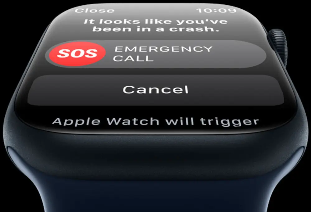 Apple Watch Series 8 LTE z kopertą 45 mm z aluminium w kolorze księżycowa poświata z paskiem sportowym w kolorze księżycowa poświata