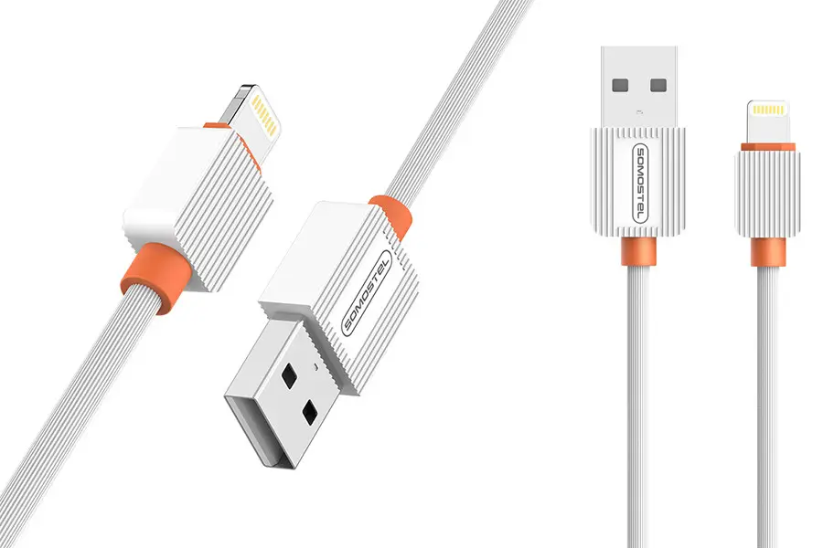 Kabel USB-A - Lightning 2A 18 W 1m Somostel SMS-BP03 Quick Charge QC3.0 biały