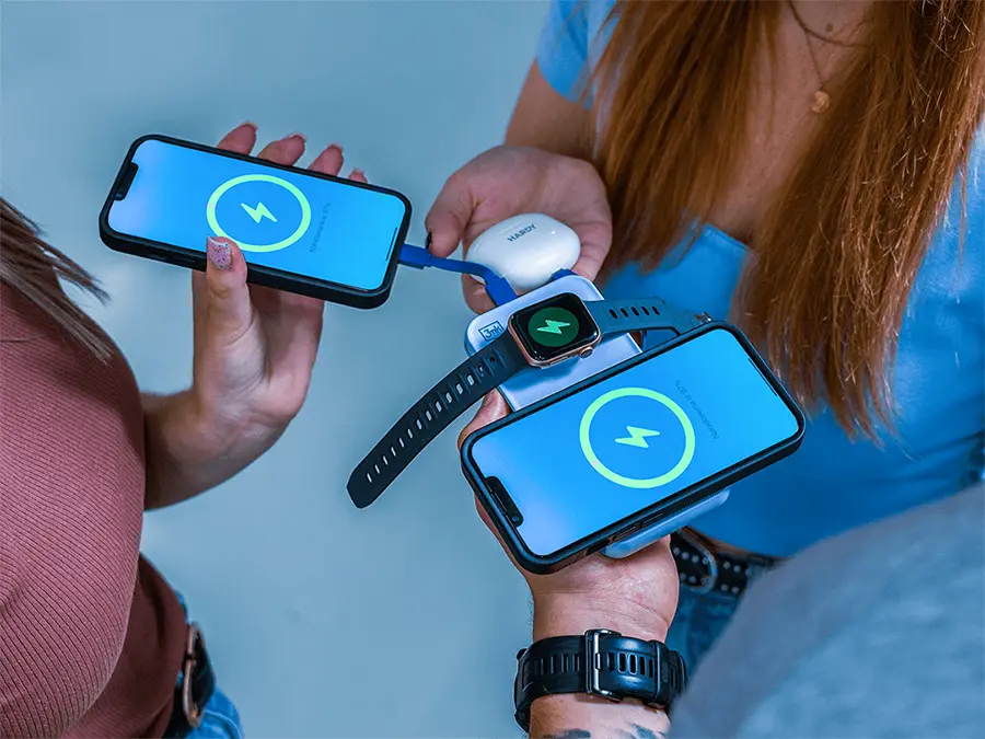 Powerbank 3mk PastelUp 10000 mAh 22.5 W MagSafe QI USB-A, USB-C, Lightning niebieski