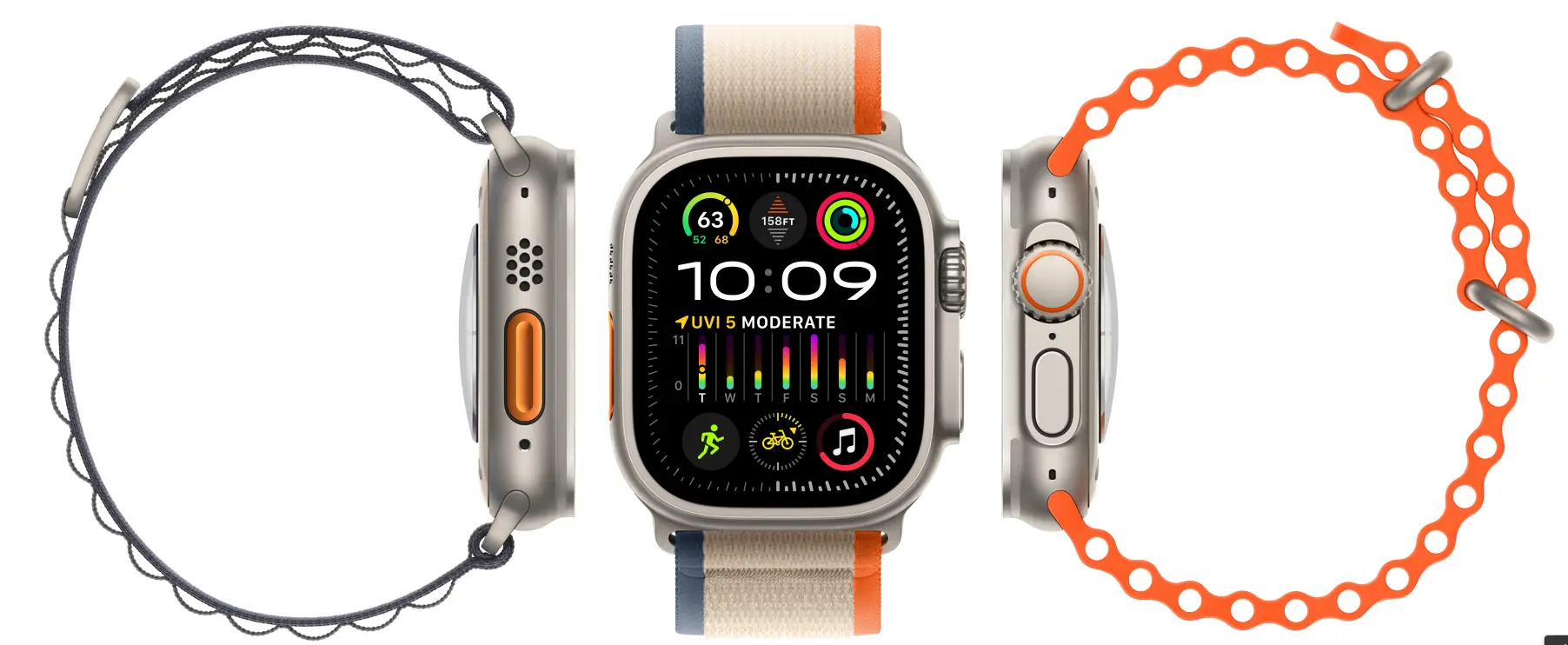 Apple Watch Ultra 2 LTE 49 mm koperta tytanowa + opaska Trail rozmiar M/L niebieska