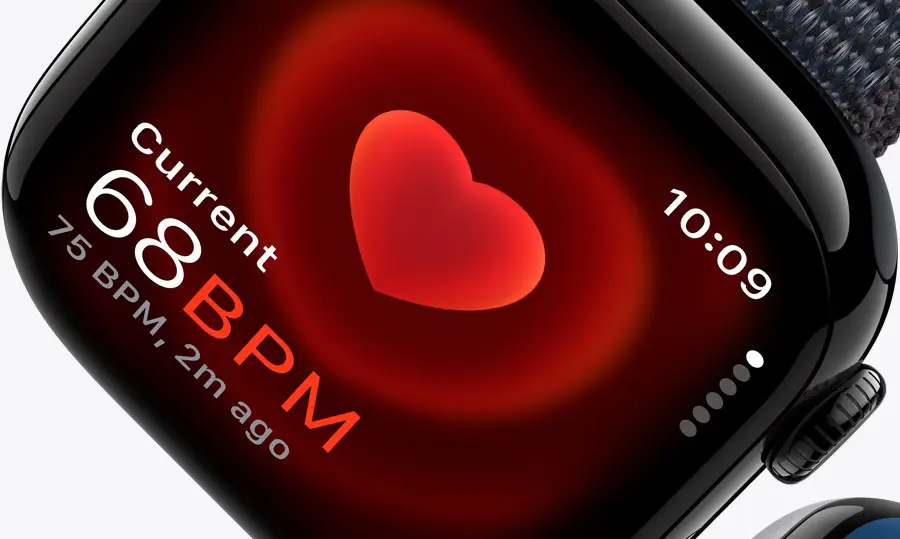 Apple Watch Series 10 GPS z kopertą 46 mm z aluminium w kolorze onyksu z opaską sportową w kolorze atramentowym