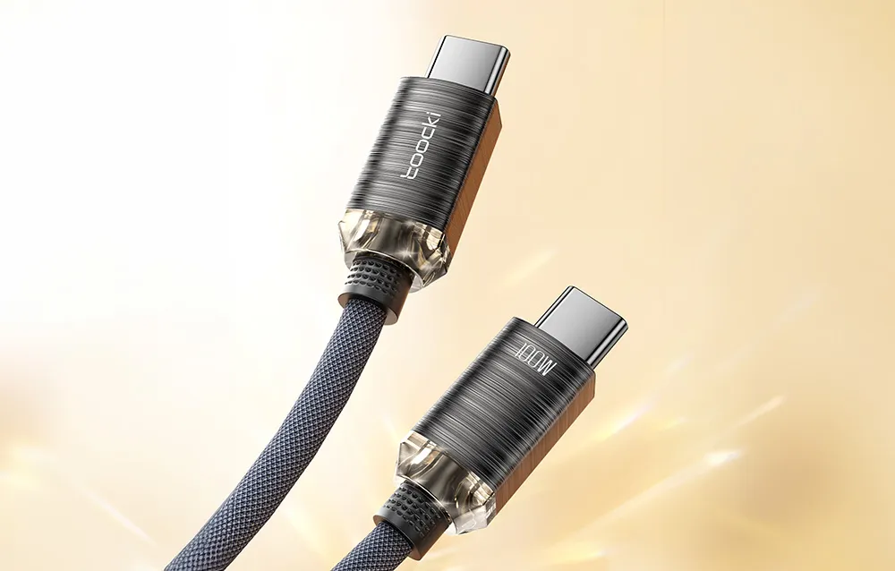 Kabel USB-C Toocki TXCTT1- SJ01-B 1 m FC 100 W czarny
