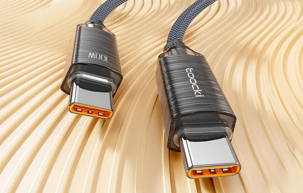 Kabel USB-C Toocki TXCTT1- SJ01-B 1 m FC 100 W czarny