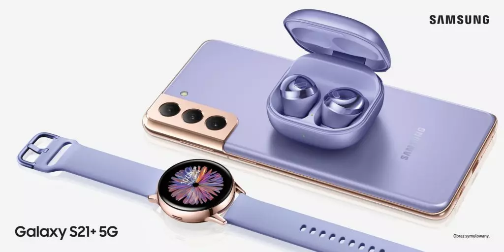 Zestaw Samsung Galaxy S21 fioletowy