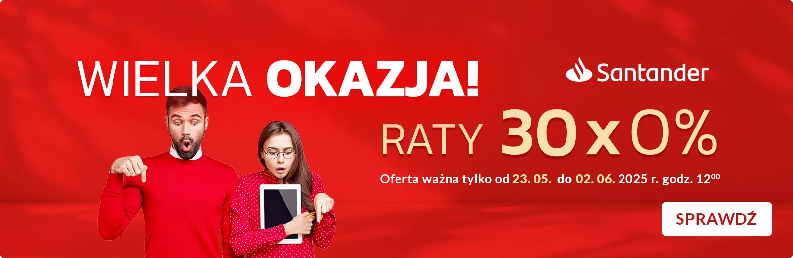 Raty Santander 30x0%