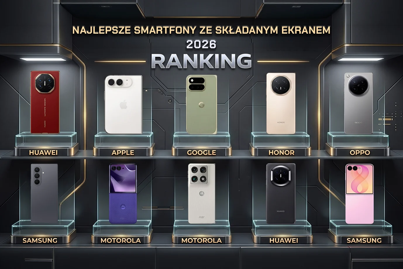 Porównanie składanych telefonów 2026 - Ranking najlepszych modeli
